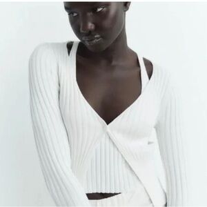 Long sleeve ribbed knit shirt